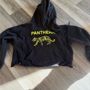 Black Panthera Hoodie with Yellow Graphic